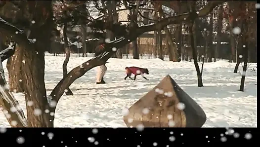 Young MILF Fucked and Creampied in Pussy by Big Hard Cock in the Snow