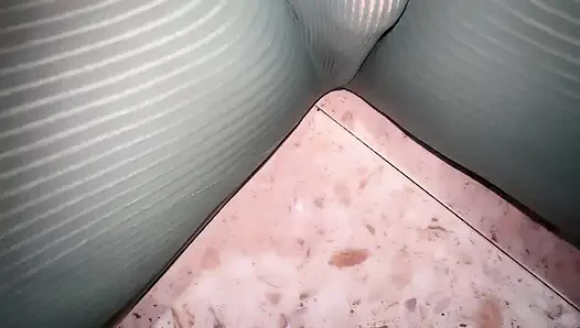 Wet fingers inside a young girl's pussy