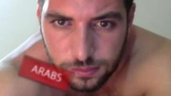 Gorgeous Qatari hunk jerking off  - Arab Gay