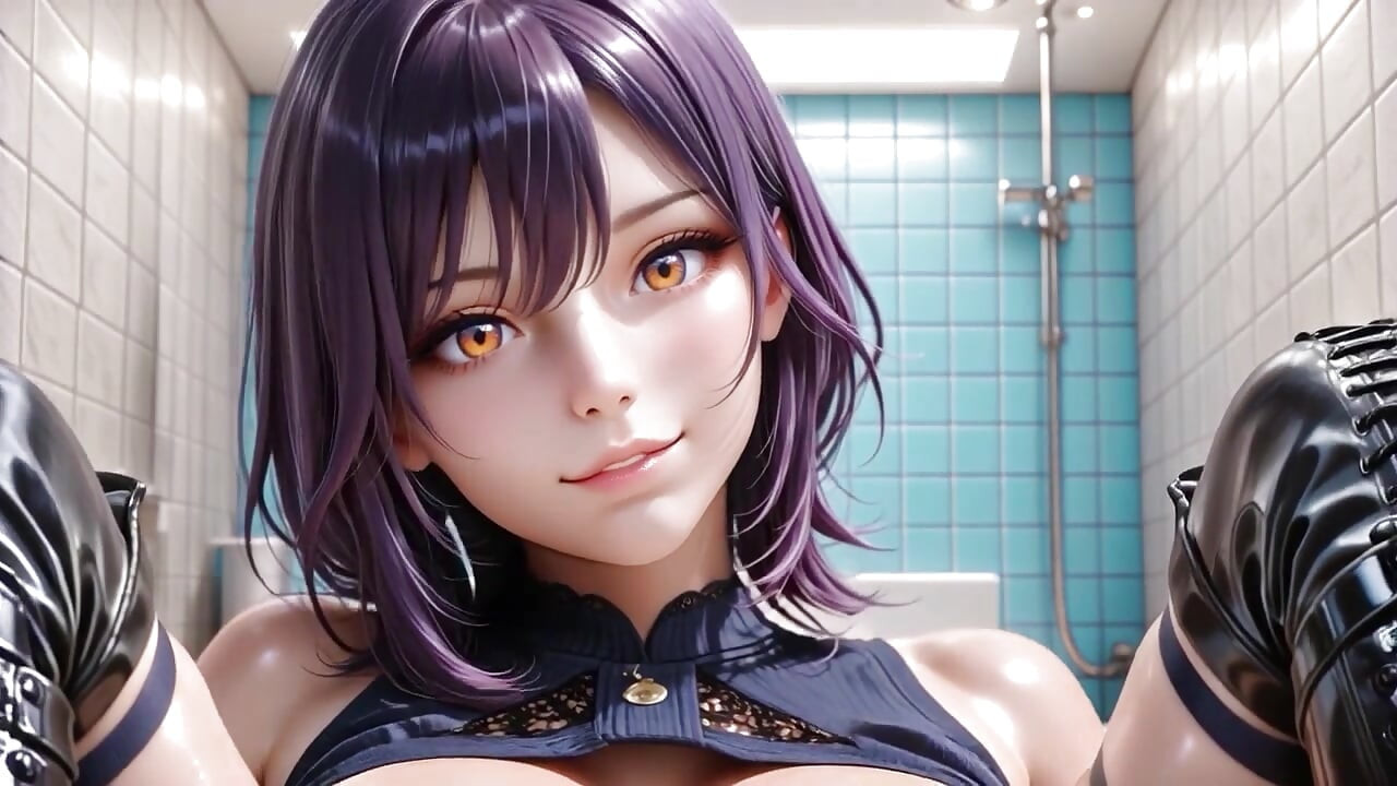 You Won't Believe What This Purple-Haired Beauty Did in the Girls' Bathroom!