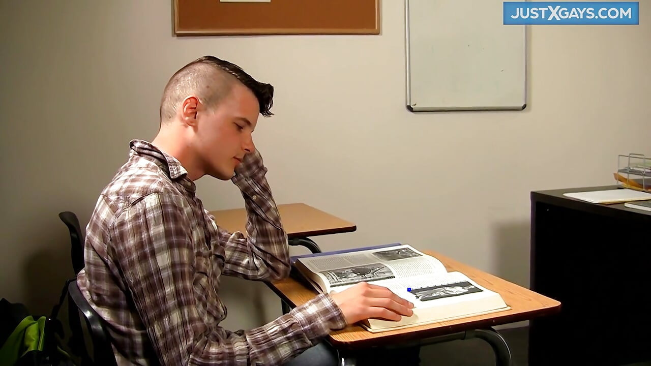 The Tutor Fucks His Ass on the Table