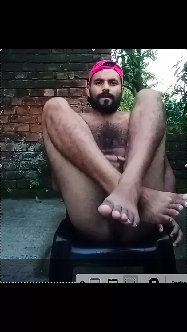 Indian boy walking, pissing and cuming