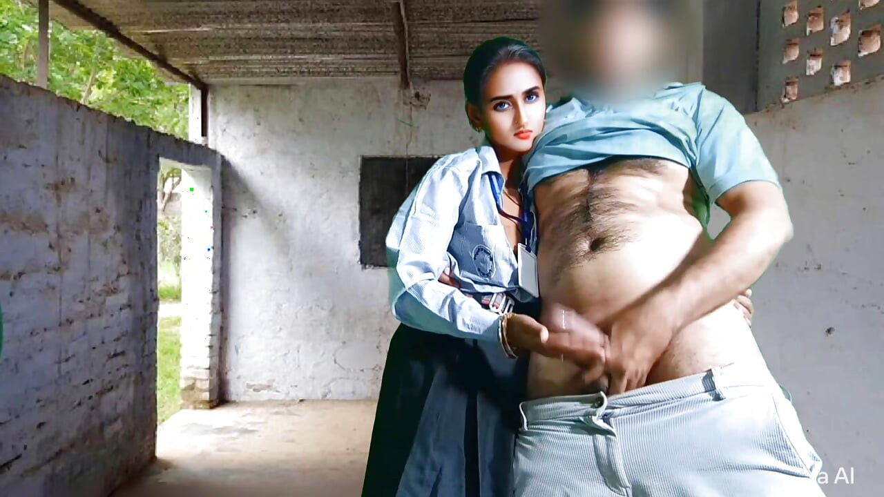 indian First day newly student . desi beautiful girl sex with CLASSMATES in classroom