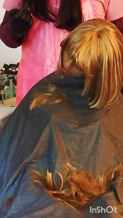 Julia ebony sex doll slave blonde bobcut