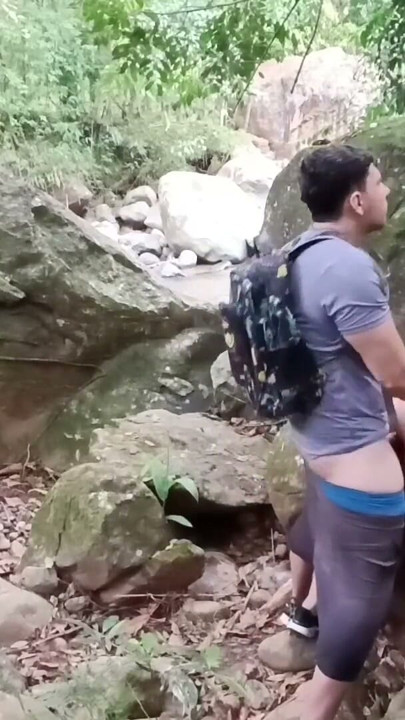 FINAL PART. I REALLY ENJOY FUCKING IN NATURE.. I'm going to the forest to fuck my friend, he cums on my leg | Clip 1