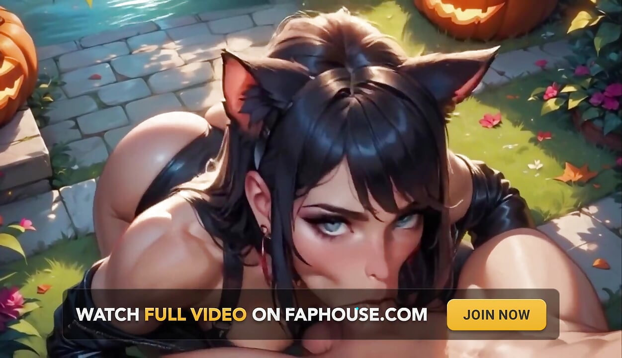 Feline Disguised Woman for Halloween Ai