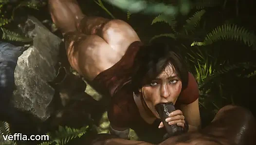 Групповая шпилю с двойным проникновением и камшоты на улице, 4K