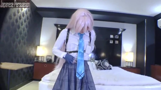 Model Level Beauty Slim New Cosplayer in Blue Archive Style Brings a Playful and Intimate Moment - Angle3