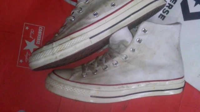 New converse not yet used, just abused and masturbated.