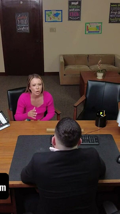 Step Mom Summer Vixen Will Do Anything To Save Her Step Daughter From Expulsion - Perv Principal | Clip 1