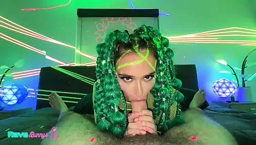 Neon Beauty Armani Black Slips From The Rave For A Lust-Fueled Hookup!