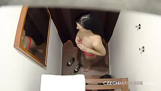 Busty Brunette Beauty Gets Her Pussy Fingered