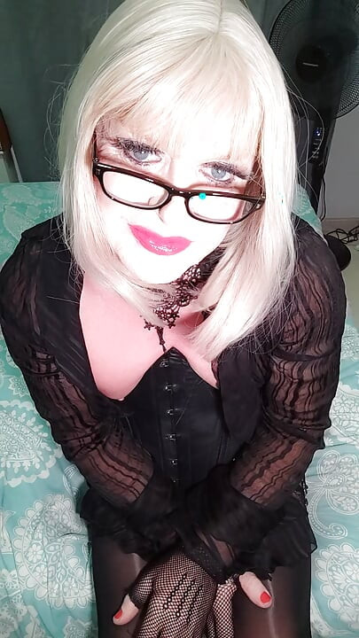 Çoraplı seksi trans minx