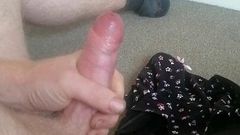 Cum in wife's holed panties she just wore for work