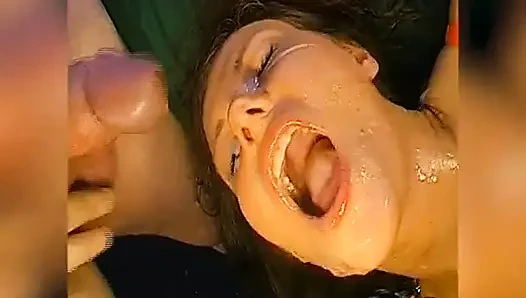 Bukkake Best of - Sluts Get Faces Drenched in Cum