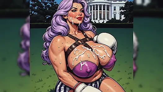 Cum Covered Fitness Babes Art