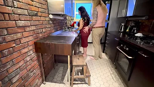 BBW bekommt schwanz in der küche