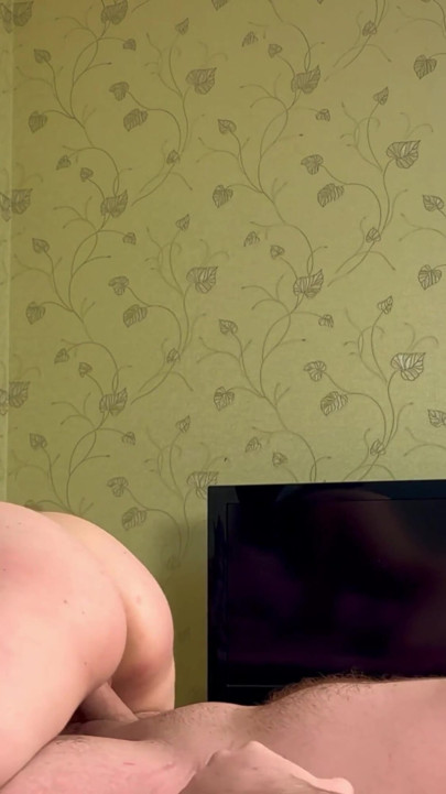The morning of lovers and cheerful. Home sex with cumming inside | Clip 2