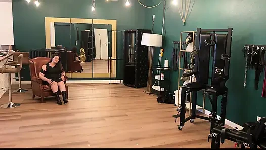 BDSM Dungeon Sluts Dominate Masked Gimp in Harness