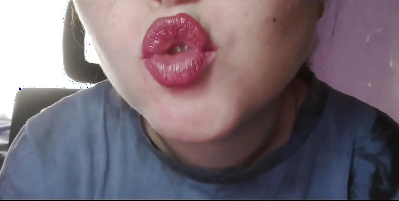 Läppar och läppstift fetisch