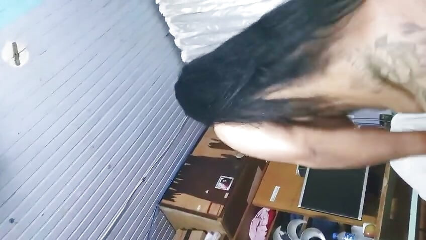 NAUGHTY BRUNETTE ROLLS ON THE OLD MAN'S LAP