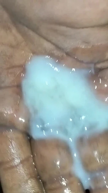 Captivating moment from "With a fist, I took the semen in my hands and then dropped it down."
