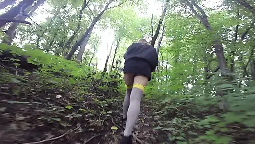Naked pussy in forest