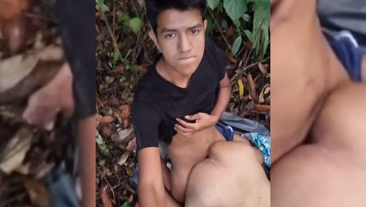 Indian guy fucking hard in the forest