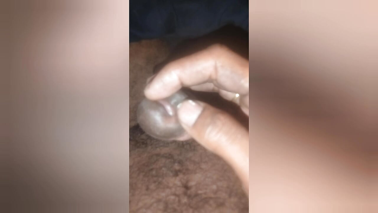 Desi Delhi boy big cock in bed handjob