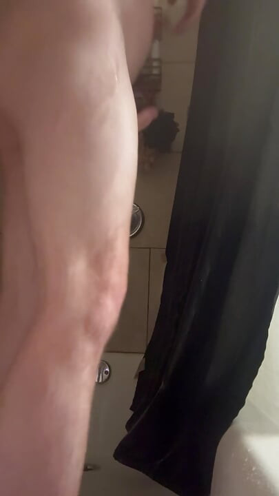 Jerking Thick Cock In The Shower Alone