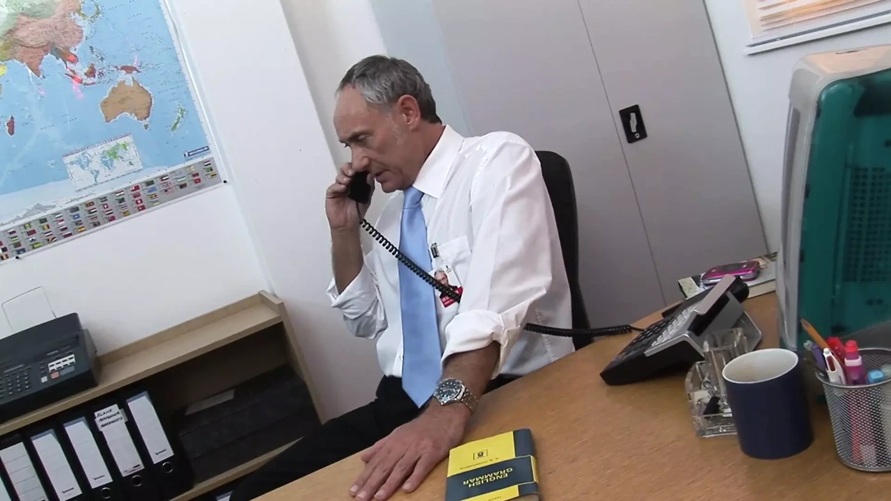 Guys in an office get horny and bang their sexy colleagues