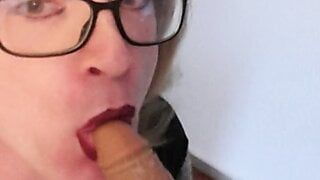 Sissy Michelle followed orders of whatsapp master and fucked her holes