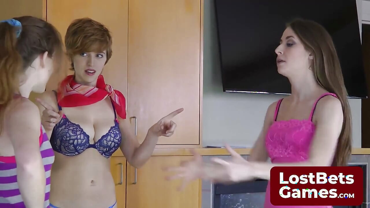 Three Hot Lesbians Playing Strip Rock Paper Scissors