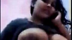 indian big boobs bbw playing with boobs on video call