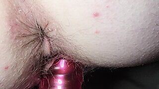 Amateur closeup toying my wifes pussy with a dildo