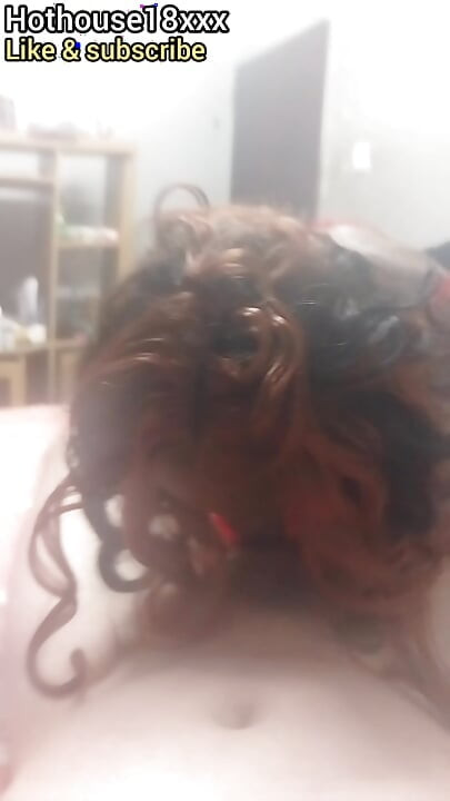 Best blowjob for white man by black slut in red dress