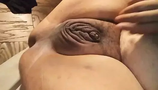 Playing with my lil soft cock