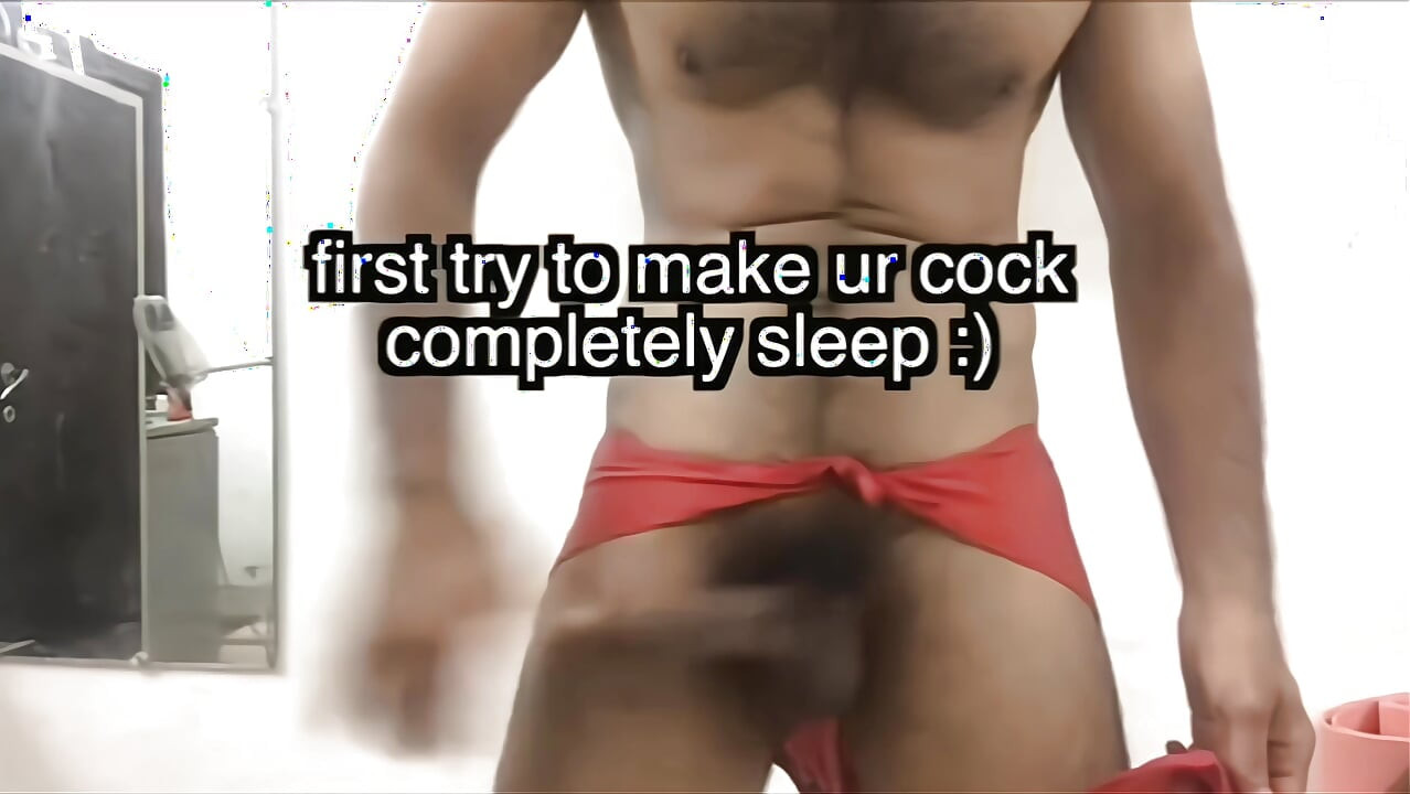 Punjabi Man Demonstrates Red Langot and Jerks His Big Cock