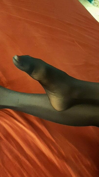 Tôt le matin dans mes collants noirs