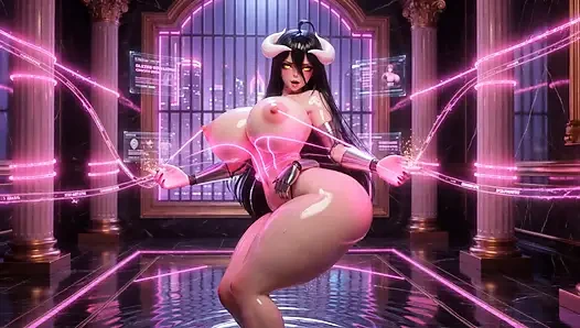 Albedo pink Laser bondage - massive titten gequetscht und muschi necken