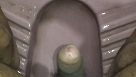 Masturbation in bathroom single man