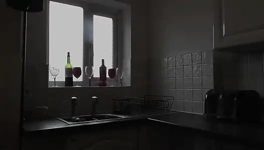 Naughty French Maid Put in Butt Plug & Masterbates Instead of Cleaning Kitchen - Huge Orgasm, Squirt, Ass to Mouth