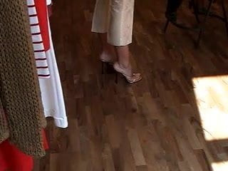 Trying sandals