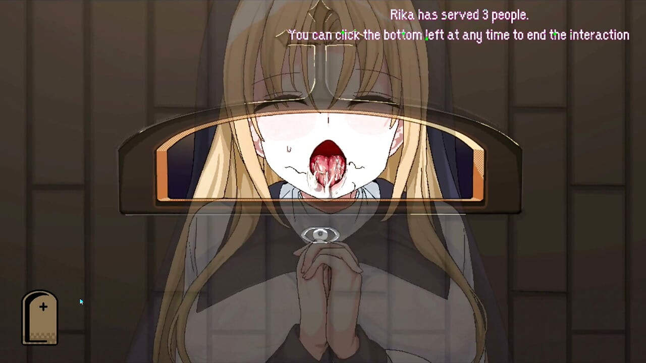 Hentai játék - Templomi hentai szexjelenetek 3 (Rika, a buja apáca hősnők) - A cenzor