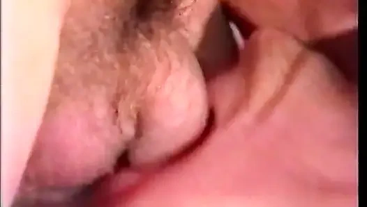 Lusty brunnette and hefty male suck one cock on kitchen cabinet