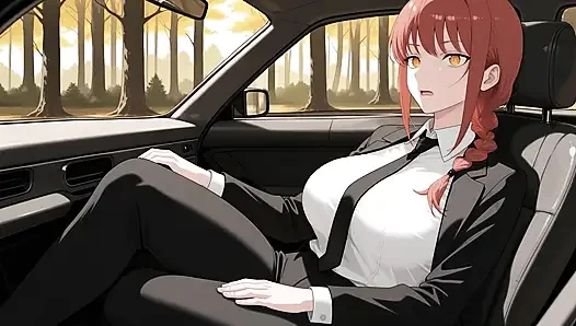 Makima işe giderken arabada sikişiyor! Chainsaw Man sansürsüz hentai ai-oluşturulmuş
