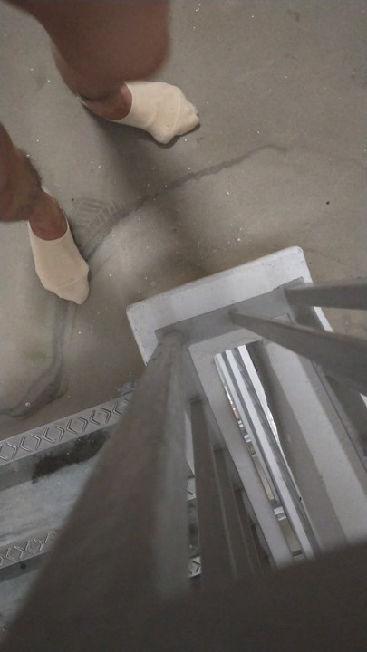 Cock bouncing out from an open crotch g-string.