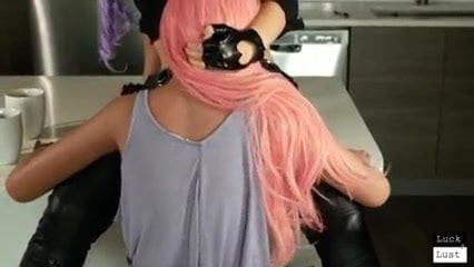 Lucky Lust: Big Ass Doll Needs Cum From Her Friend's Strapon