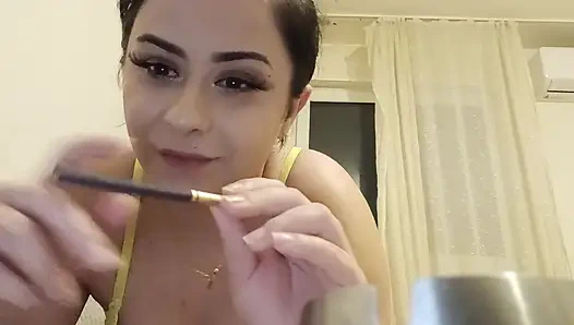 Smoking and Cute Face Expressions