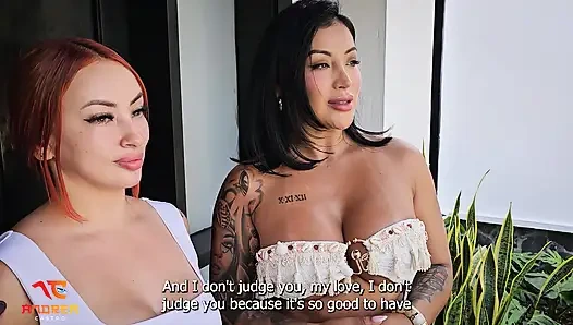 Gardener's fantasy of a threesome with his boss and Mariana Martix - Andrea Castro & Brandon Cruz